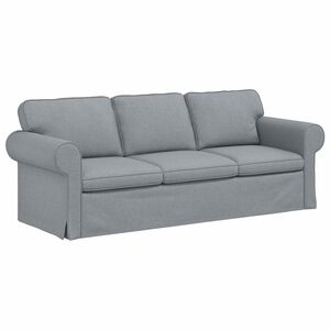 vidaXL Sofa &Scaron;viesiai pilka 215 x 82 x 80 cm audinys
