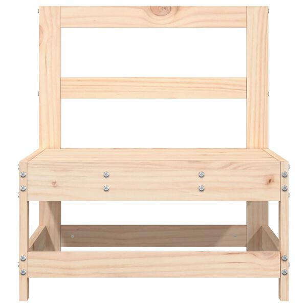 vidaXL Vidurinė sodo sofos dalis, pu&scaron;ies medienos masyvas