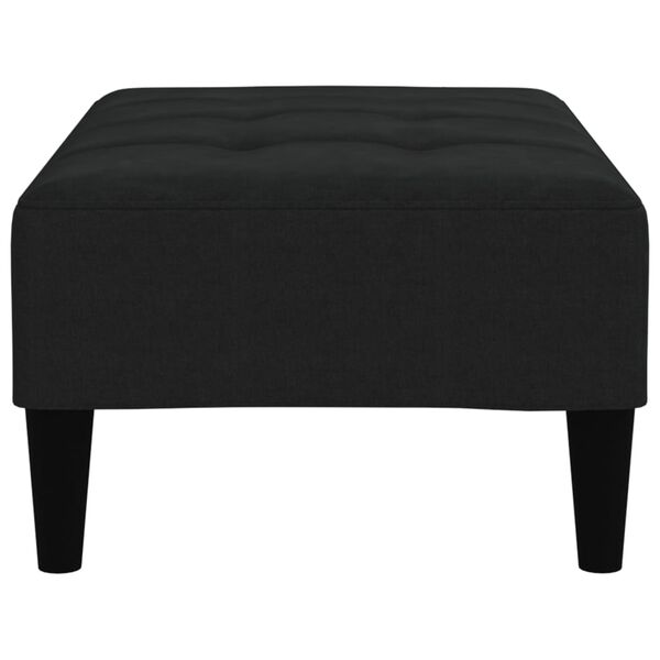 vidaXL Taburetė, juodos spalvos, mikropluošto audinys