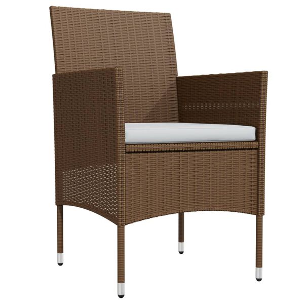 vidaXL Sodo komplektas su pagalvėlėmis, 5 dalių, rudas ir juodas