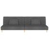 vidaXL Dvivietė sofa-lova su dvejomis pagalvėmis, pilka, audinys