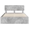 vidaXL Lovos rėmas Betoninė 140 x 200 cm Kietos pu&scaron;ies mediena