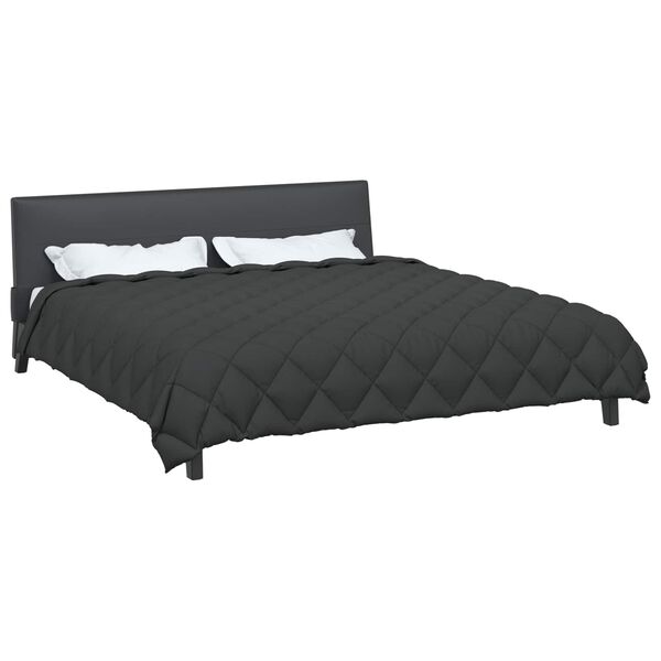 vidaXL Žiemos antklodė Antracitas 220 x 240 cm Mikropluo&scaron;tas