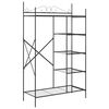 vidaXL Atvira spinta su lentyna Juoda 104,5 x 45 x 172 cm Plienas
