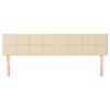 vidaXL Galvūgalis, 2vnt., kreminės spalvos, 100x5x78/88cm, audinys