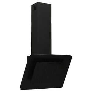 vidaXL Sieninis gartraukis, juodas, 60cm, plienas ir grūdintas stiklas