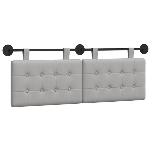 vidaXL Kabantysis galvūgalis Debesų pilka 130 x 55 x 5 cm audinys