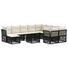 vidaXL Sodo Sofų Rinkinys 11 vnt. Juoda 55 x 55 x 37 cm poliratanas