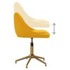 vidaXL Pasukamos valgomojo kėdės, 4vnt., garstyčių geltonos, aksomas