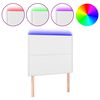 vidaXL Galvūgalis su LED, baltos spalvos, 100x5x118/128 cm
