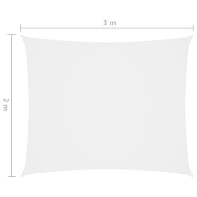 vidaXL Uždanga nuo saulės, balta, 2x3m, oksfordo audinys, stačiakampė