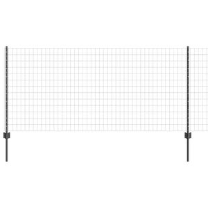 vidaXL Euro tvoros su stulpu 10 x 1 m PVC dengtas plienas Pilka