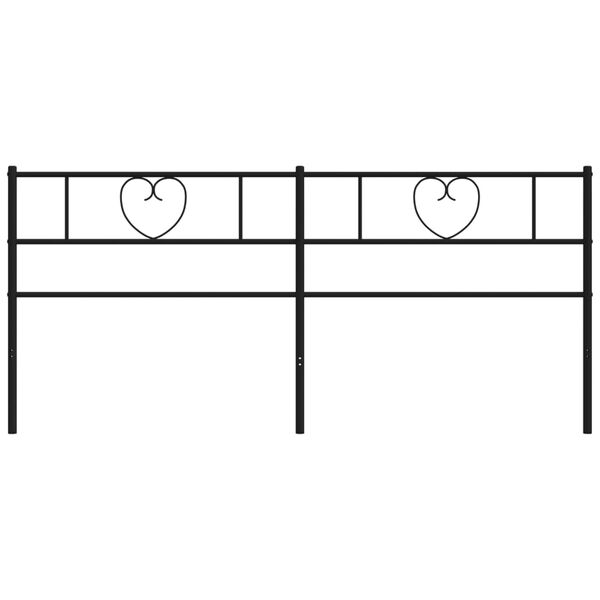 vidaXL Metalinis pakaitinis galvūgalis, juodos spalvos, 200cm