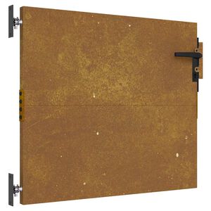 vidaXL Sodo vartai, 85x125 cm, Corten plienas, kvadratinis dizainas