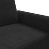 vidaXL Trivietė sofa, juodos spalvos, 180cm, aksomas