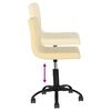 vidaXL Pasukamos valgomojo kėdės, 2vnt., kreminės spalvos, aksomas