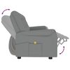 vidaXL Keturvietis atlošiamas masažinis krėslas, pilkas, dirbtinė oda