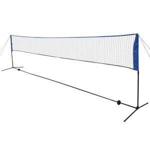 vidaXL Badmintono tinklas su plunksninukais, 600x155 cm