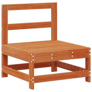 vidaXL Sodo vidurinė sofa Tvirtas pu&scaron;ies medis Va&scaron;ko Ruda