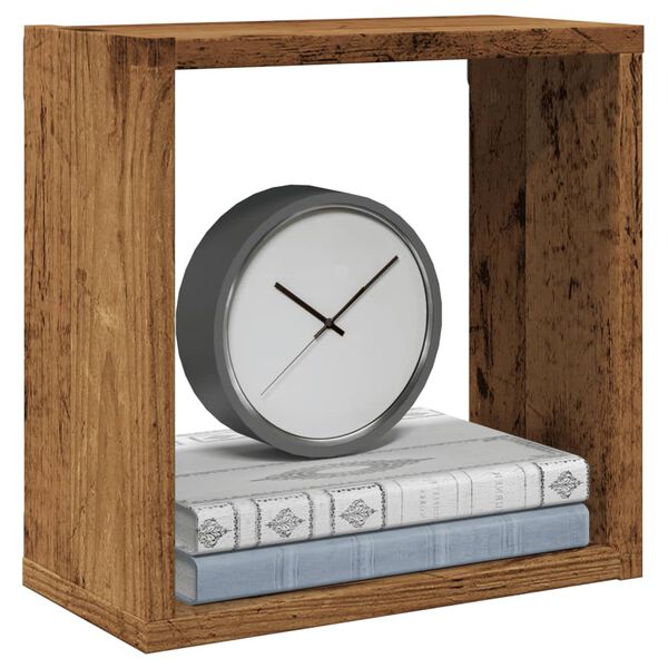 vidaXL Sieninės lentynos, 4vnt., medienos, 30x15x30cm, mediena