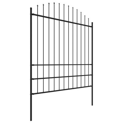vidaXL Sodo tvora su iečių viršug., juoda, (1,75-2)x3,4m, plienas