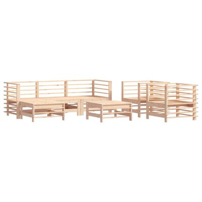 vidaXL Sodo poilsio baldų komplektas, 7 dalių, pušies medienos masyvas