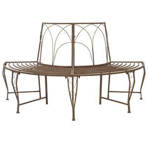 vidaXL Medžio suolelis 4-Vietų skaičius 160 x 80 x 89 cm Plienas