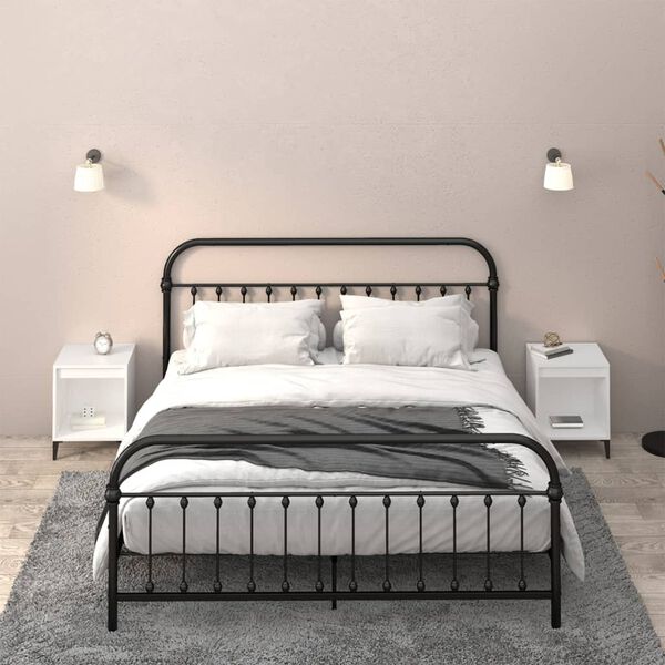 vidaXL Naktinės spintelės, 2vnt., baltos spalvos, 40x35x50cm