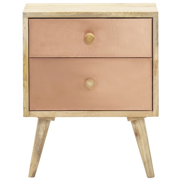 vidaXL Naktinė spintelė, 40x35x50cm, mango medienos masyvas