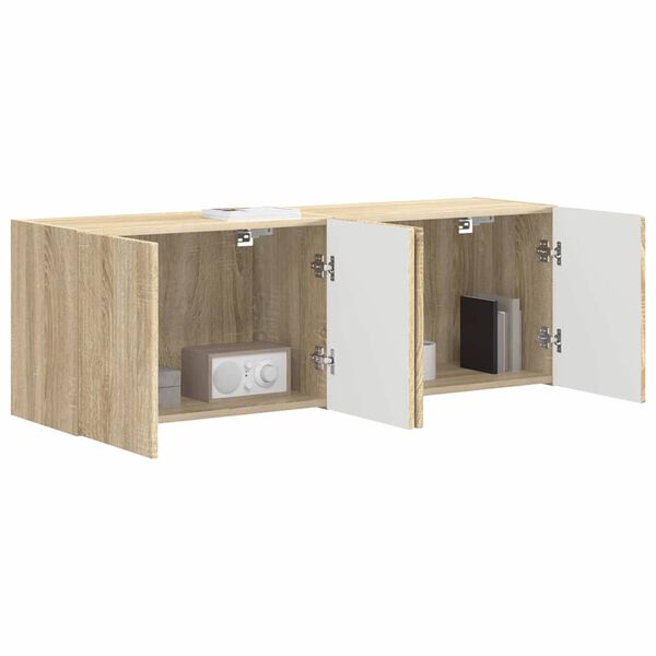 vidaXL TV sieninė spintelė 2 pcs Sonoma ąžuolas 59,5 x 31 x 40 cm