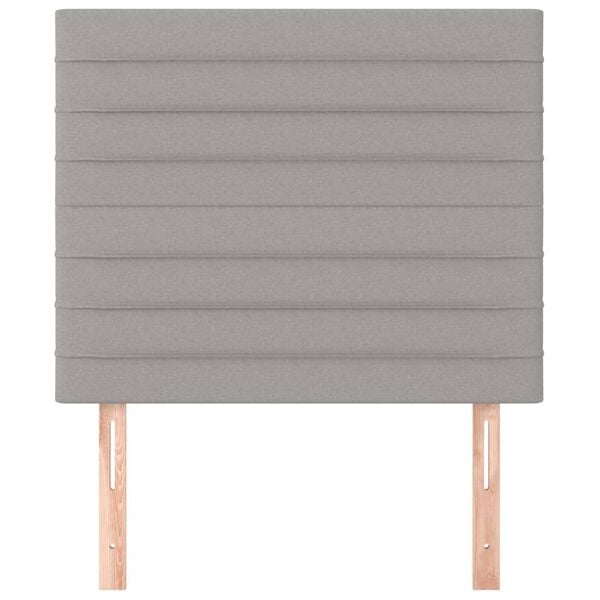 vidaXL Galvūgalis, &scaron;viesiai pilkas, 90x5x118/128 cm, audinys