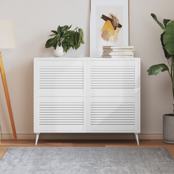 vidaXL Spintelės durelės, 4vnt., baltos, 39,5x59,4cm, pu&scaron;is