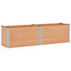 vidaXL Paauk&scaron;tinta sodo lova Ruda 200 x 50 x 54 cm WPC ir aliuminis