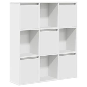 vidaXL Knygų spinta, baltos spalvos, 89x24x101,5cm, apdirbta mediena