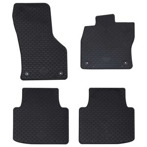 vidaXL Automobilių kilimėlis 4 pcs Juoda Guma