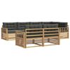 vidaXL Lauko sofos komplektas 7 pcs Balta ir antracito Poliesteris
