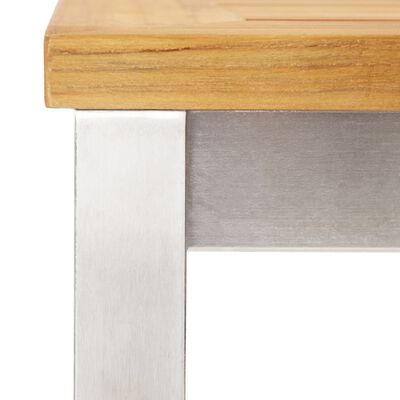 vidaXL Baro stalas, 160x60x105cm, tikmedžio masyvas ir plienas