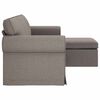 vidaXL Sofa Taupe Bendri matmenys: 195 x 138 cm (P X G x A) Aksomas