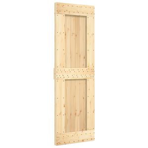 vidaXL Slankios durys NARVIK Natūrali ir juoda 70 x 210 cm (213,5 cm)