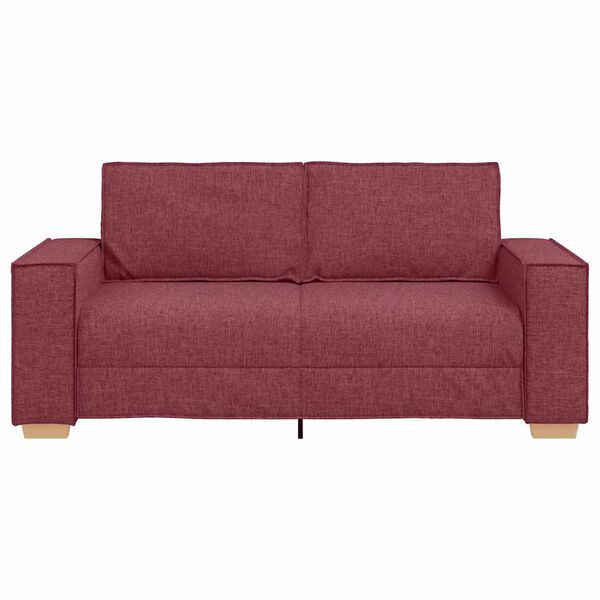vidaXL Dvivietė sofa, vyno raudonumo, 180x78x84 cm, audinys