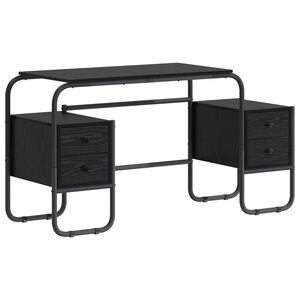 vidaXL Stalas su saugojimo vieta Juodojo ąžuolo 145 x 50 x 75 cm
