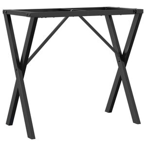 vidaXL Valgomojo stalo kojos, 80x40x73cm, plieninis, X formos rėmas