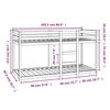 vidaXL Dviauk&scaron;tė lova, 80x200cm, pu&scaron;ies medienos masyvas
