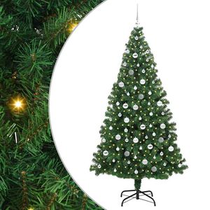 vidaXL Dirbtinė Kalėdų eglutė Žalia 210 cm PVC ir Plienas ir Plastikas