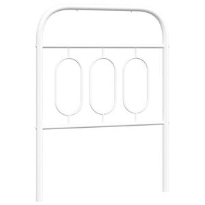 vidaXL Metalinis pakaitinis galvūgalis, baltos spalvos, 75cm