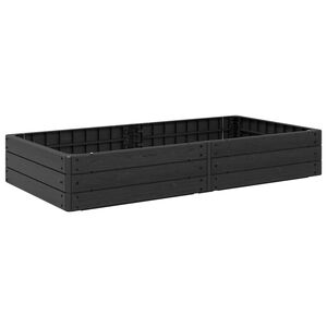 vidaXL Pakelta lova Juoda 151 x 75,5 x 25 cm PP