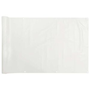 vidaXL Privatumo suteikianti balkono pertvara, balta, 600x120cm, PVC