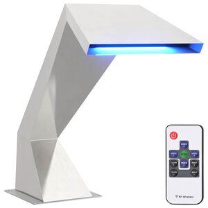 vidaXL Baseino krioklys su RGB LED Nerūdijantis plienas Sidabrinė