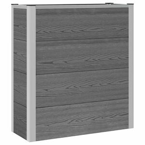 vidaXL Paauk&scaron;tinta sodo lova Pilka 75 x 30 x 22 cm WPC ir aliuminis
