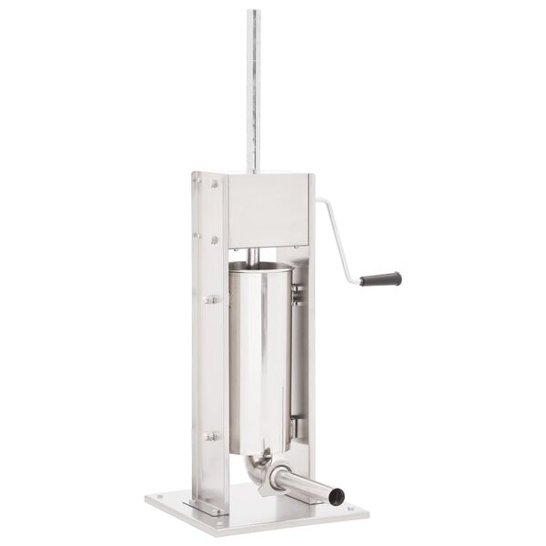 vidaXL Rankinis dešrų kimštuvas, sidabr. sp., 5l, nerūdijantis plienas